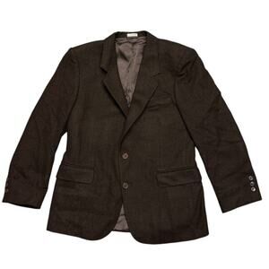 Vintage 100% Fine Cashmere Herringbone Blazer 40S